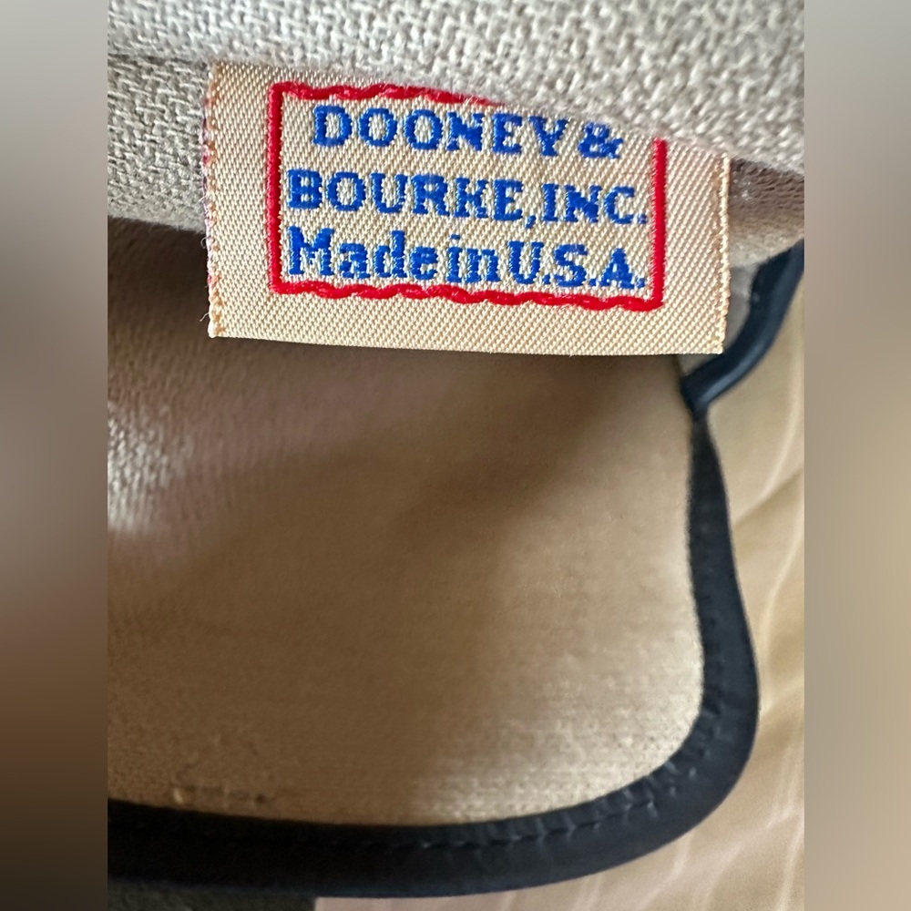 Dooney & Bourke Vintage Black Denim Monogram Flap Wristlet - Picture 6 of 12